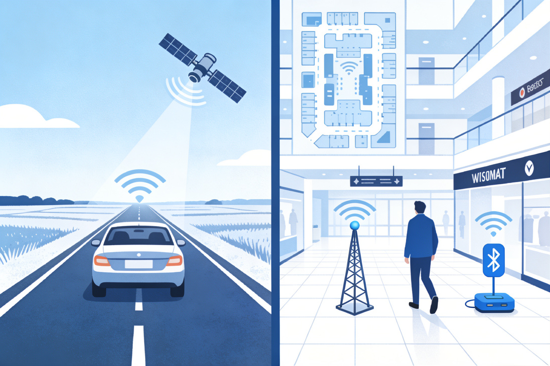 How does GPS asset tracking differ from indoor tracking?