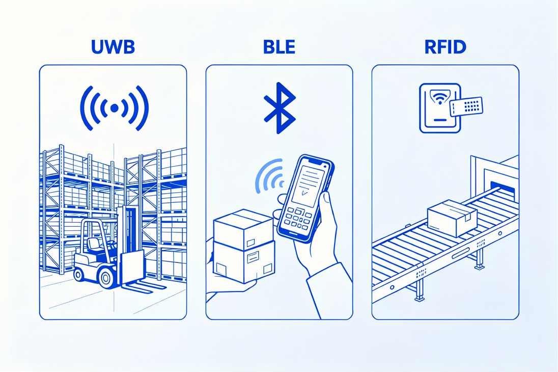 Best RTLS Technology for Warehouses: UWB, BLE, and RFID Comparison Guide