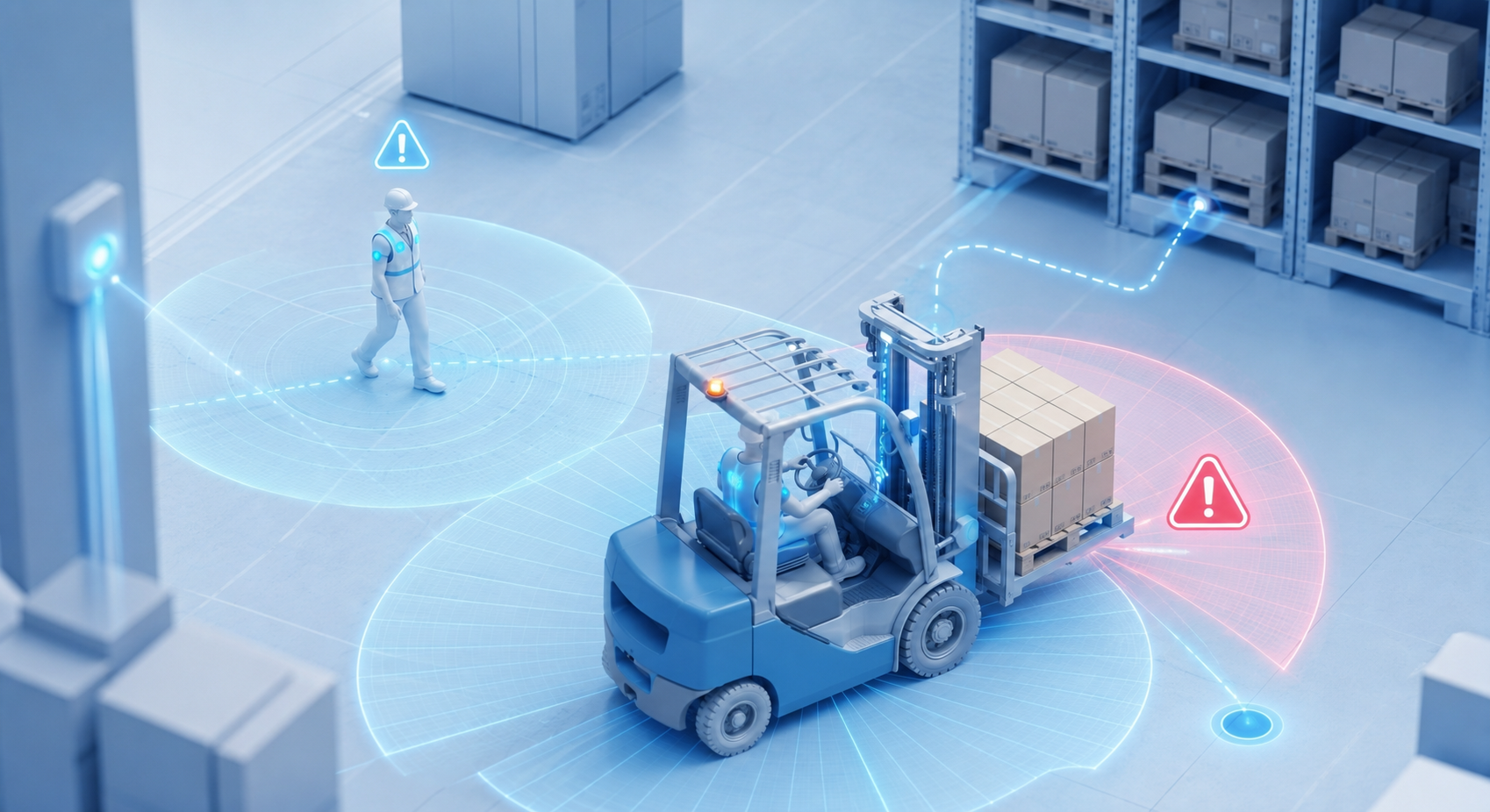 How RTLS Prevents Forklift Blind Spot Collisions in Real Time?